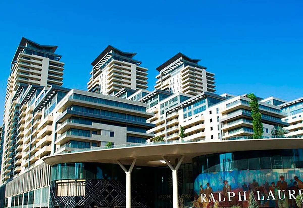 Building Ferrari In Front Port Baku Aparthotel Azerbaijan